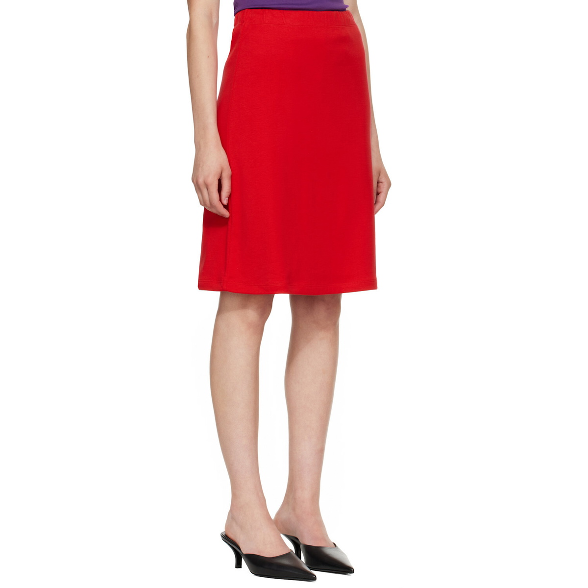 FLORE FLORE Red Marie Midi Skirt