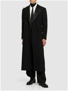 DOLCE & GABBANA - Wool Crepe Double Breasted Long Coat