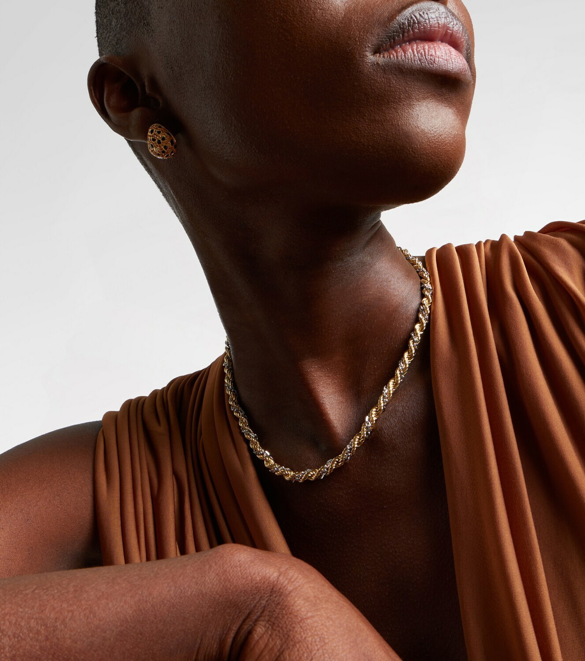 Yvonne Léon Corde Torsade 18kt gold and white gold necklace