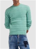 DSQUARED2 - Cable Knit Mohair Blend Sweater
