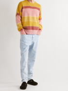 ISABEL MARANT - Drussellh Striped Mohair-Blend Sweater - Yellow