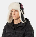 Canada Goose - Shearling-Trimmed Shell Trapper Hat - Men - Black