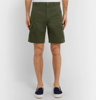 A.P.C. - Slim-Fit Cotton-Twill Cargo Shorts - Green