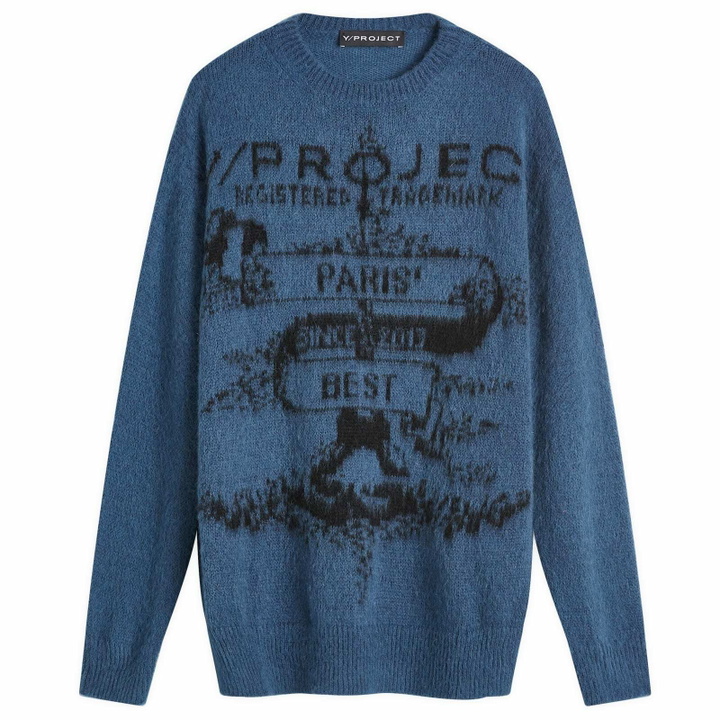 Photo: Y/Project Women's Paris' Best Jacquard Pullover in Navy