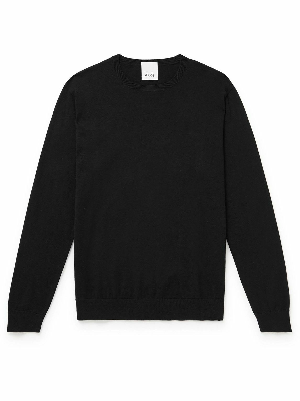 Allude - Cotton and Cashmere-Blend Sweater - Black Allude