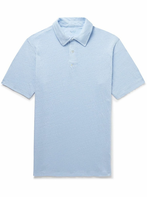 Photo: Hartford - Linen Polo Shirt - Blue