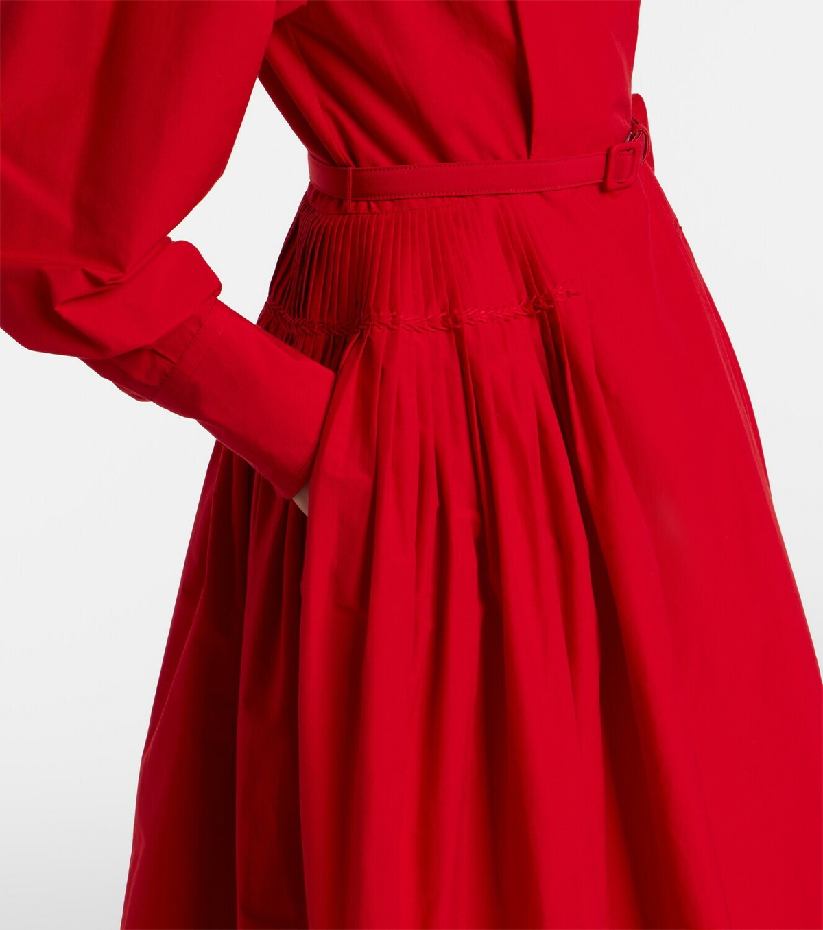 Ralph Lauren Collection Daley belted cotton-blend poplin gown