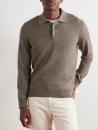 Anderson & Sheppard - Wool and Cashmere-Blend Polo Shirt - Brown