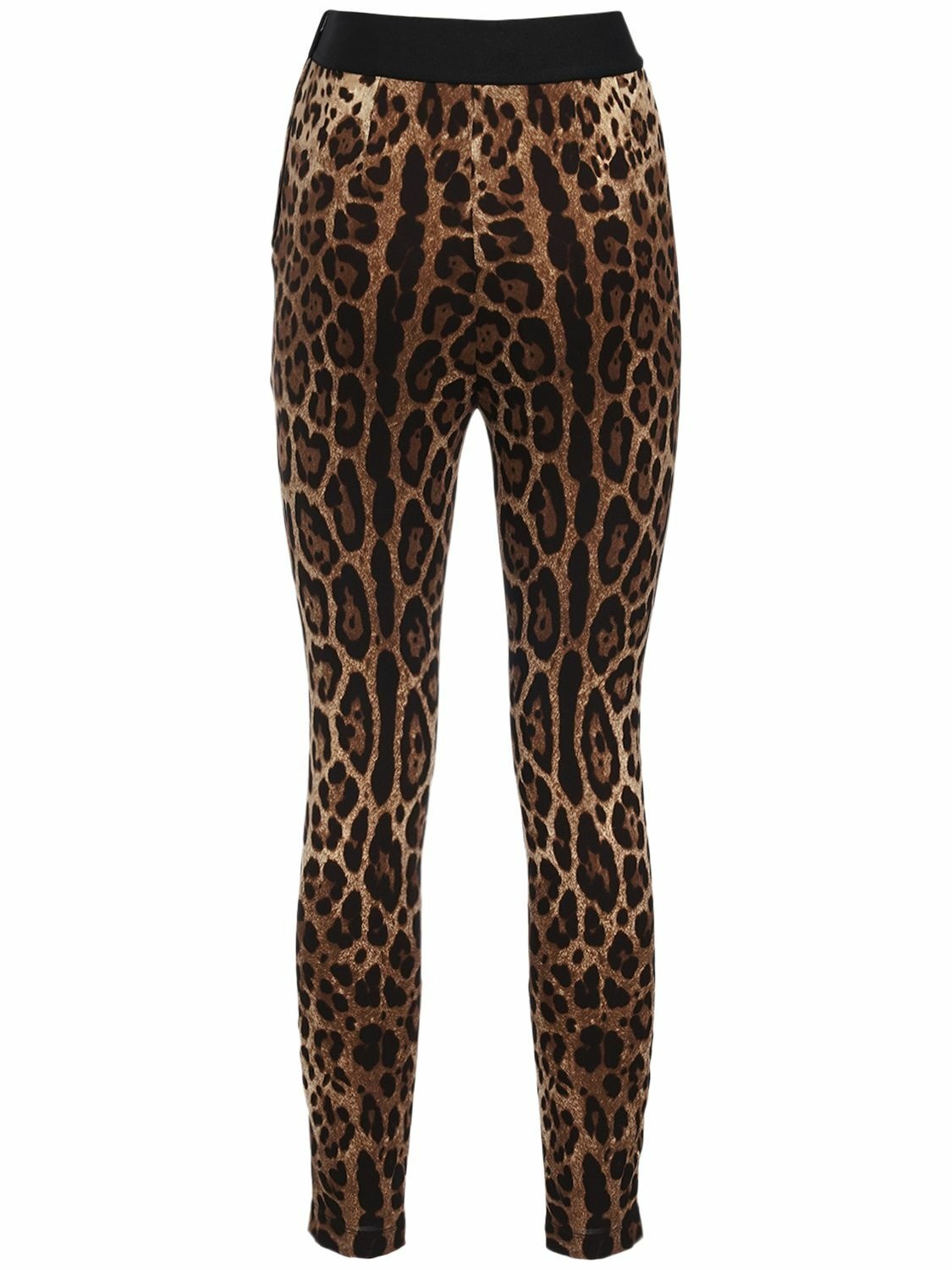 DOLCE & GABBANA - Leopard Print Jersey Leggings Dolce & Gabbana