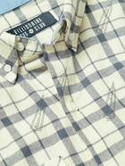 Billionaire Boys Club - Logo-Appliquéd Printed Checked Cotton-Flannel Shirt - Neutrals