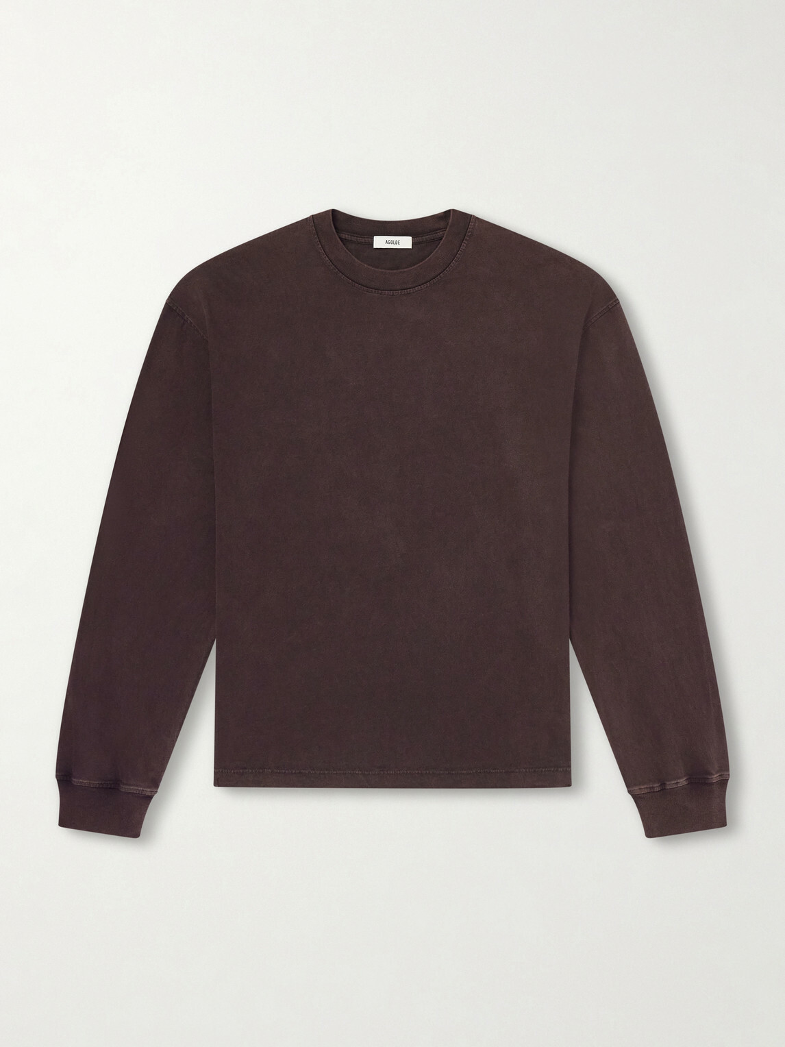 AGOLDE - Asha Cotton-Jersey T-Shirt - Brown