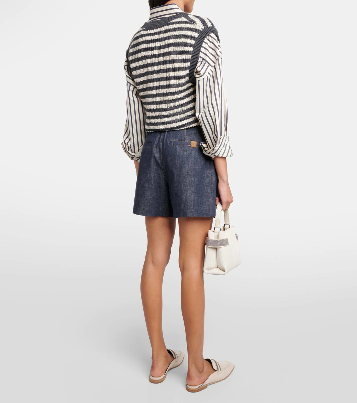 Brunello Cucinelli High-rise denim shorts Brunello Cucinelli
