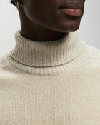 C.P. Company Fleece Knit Roll Neck Beige - Mens - Pullovers