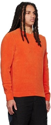 C.P. Company Orange Garment-Dyed Sweater