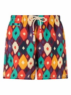 MC2 Saint Barth Man Mid-length Multicolor Ikat Swim-shorts Caprese