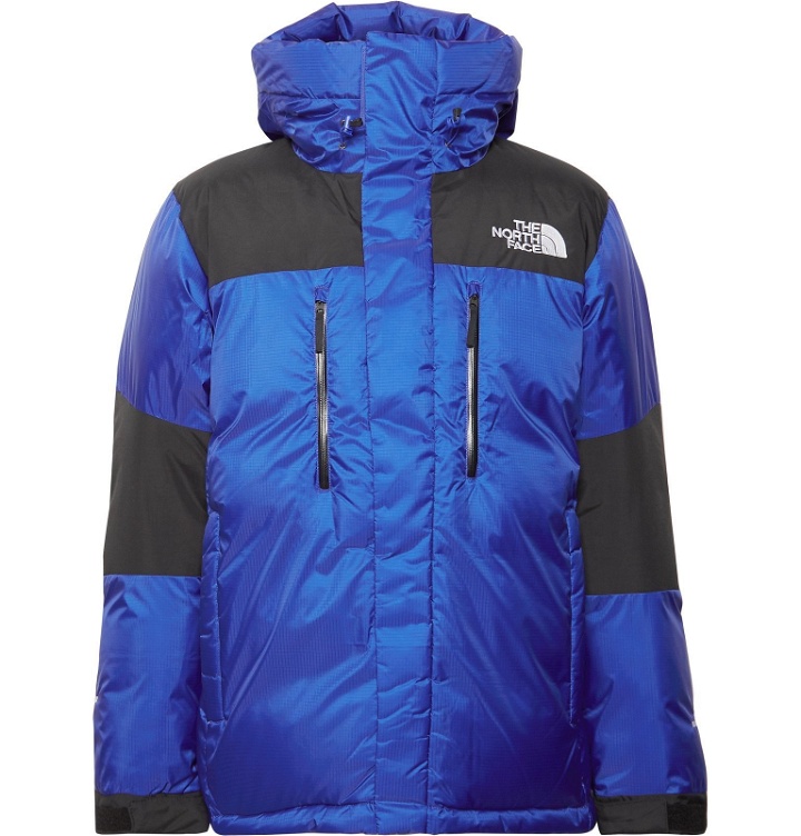 Photo: The North Face - Original Himalayan Windstopper Canvas-Panelled Quilted GORE-TEX® Hooded Down Jacket - Blue