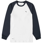 WTAPS Men's 05 Cut & Sew Raglan T-Shirt in Navy/White