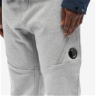 C.P. Company Men's Lens Detail Loopback Sweat Pants in Grey Melange
