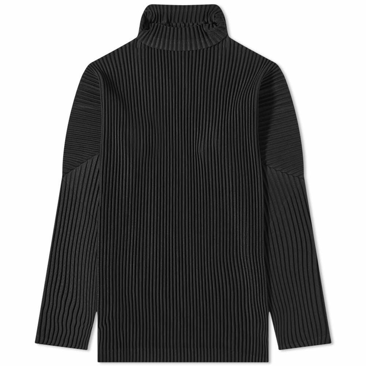 Photo: Homme Plissé Issey Miyake Men's Pleated Roll Neck in Black