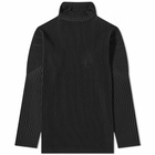 Homme Plissé Issey Miyake Men's Pleated Roll Neck in Black