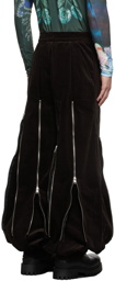 Chopova Lowena SSENSE Exclusive Brown Cord Zip Trousers