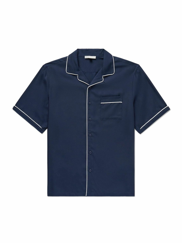 Photo: Onia - Vacation Convertible-Collar TENCEL™ Lyocell Shirt - Blue