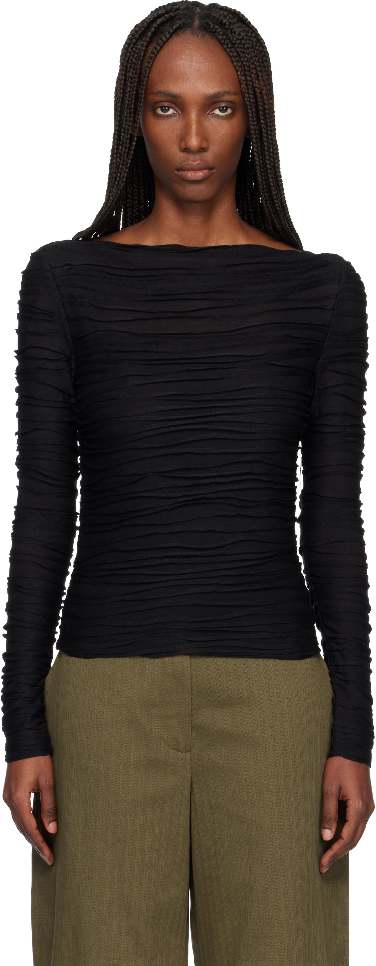 Proenza Schouler Black Proenza Schouler White Label Paloma Top