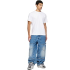 Lanvin White & Black Curb Sneakers