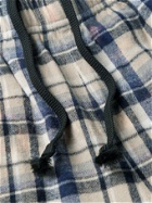 ACNE STUDIOS - Logo-Appliquéd Bleached Checked Cotton-Flannel Shorts - Multi