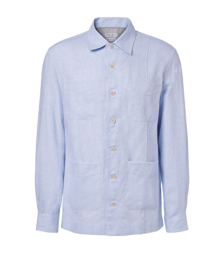 Photo: Brunello Cucinelli Linen and cotton-blend shirt