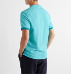 Vilebrequin - Palatin Contrast-Tipped Cotton-Piqué Polo Shirt - Blue