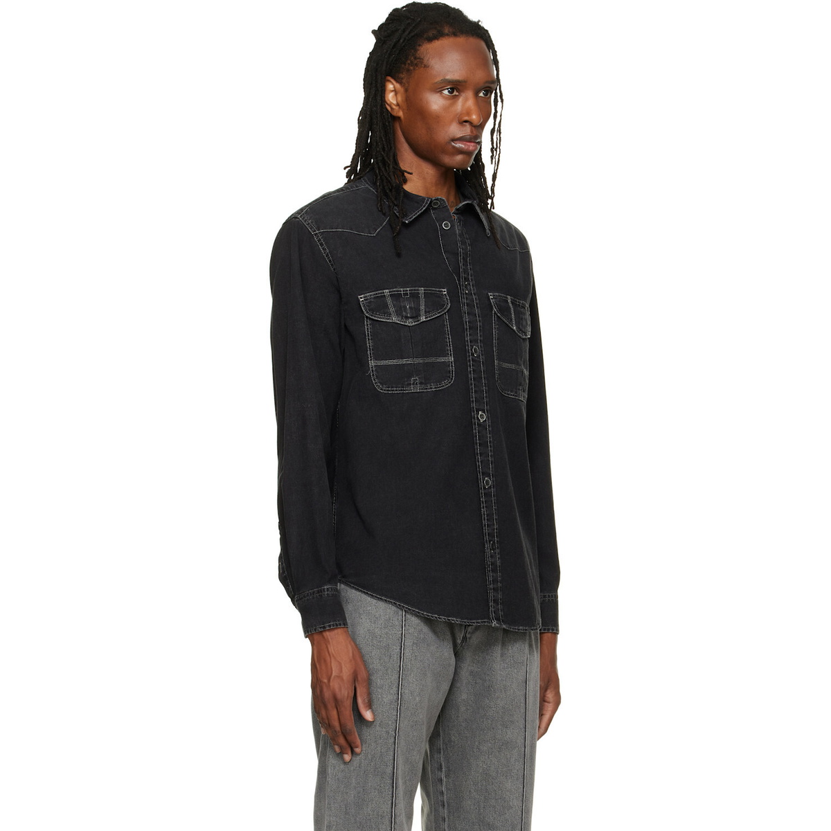 Isabel Marant Black Viken Denim Shirt