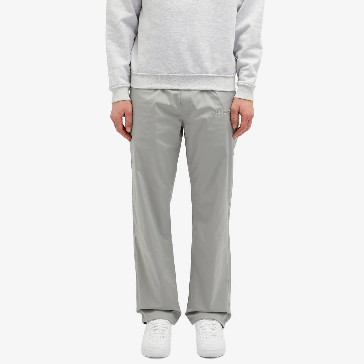 ANNIE HOOD Men's Nylon Track Pant in Silver