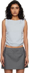 Dunst Blue Layering Knit Tank Top