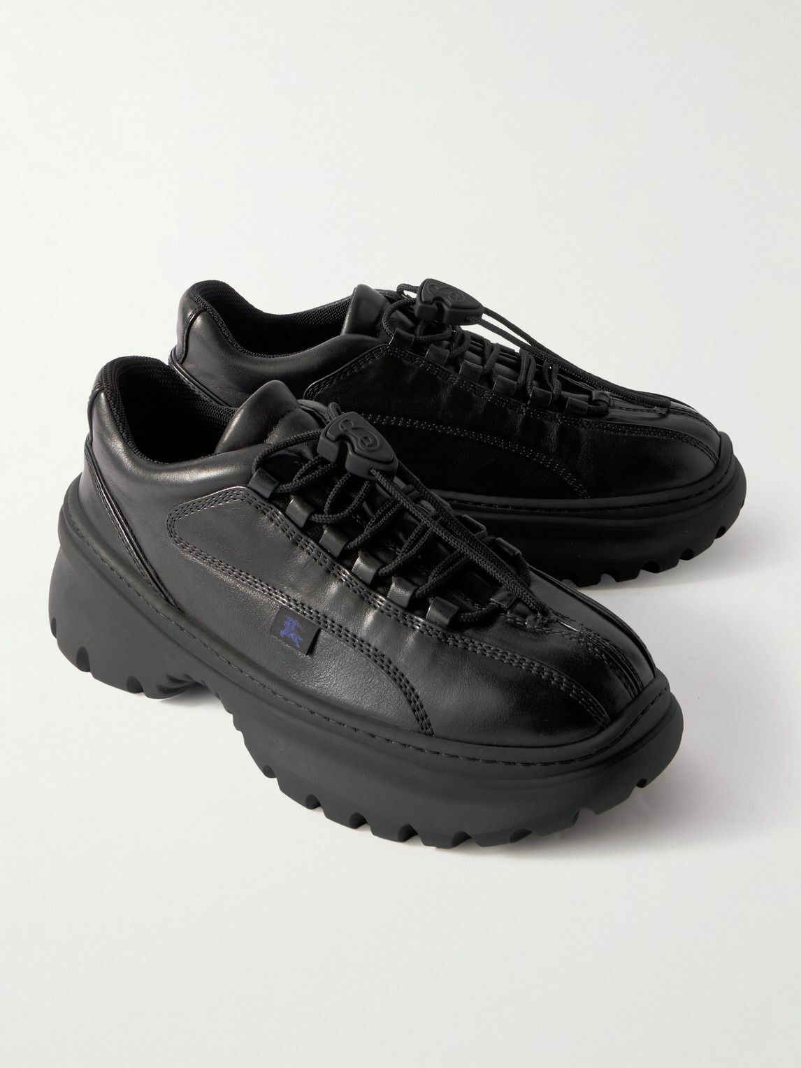 Burberry - Leather Sneakers - Black