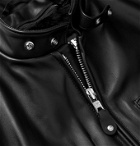 Schott - Classic Racer Slim-Fit Leather Biker Jacket - Black