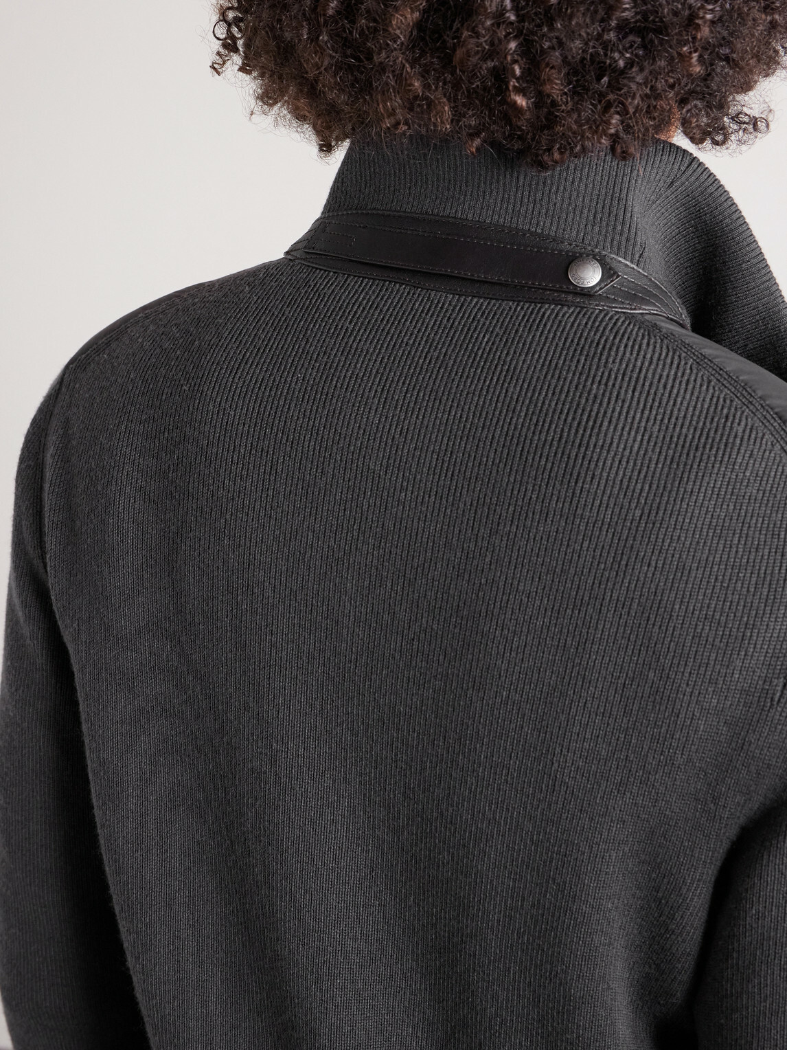 TOM FORD - Slim-Fit Leather-Trimmed Quilted Shell and Wool Down Jacket - Gray