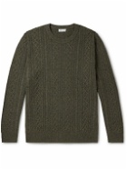 Peter Millar - Ridge Cable-Knit Wool, Yak and Cashmere-Blend Sweater - Green
