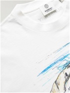 BURBERRY - Oversized Printed Cotton-Jersey T-Shirt - White - XS