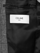 CELINE - Prince of Wales Checked Wool Blazer - Gray