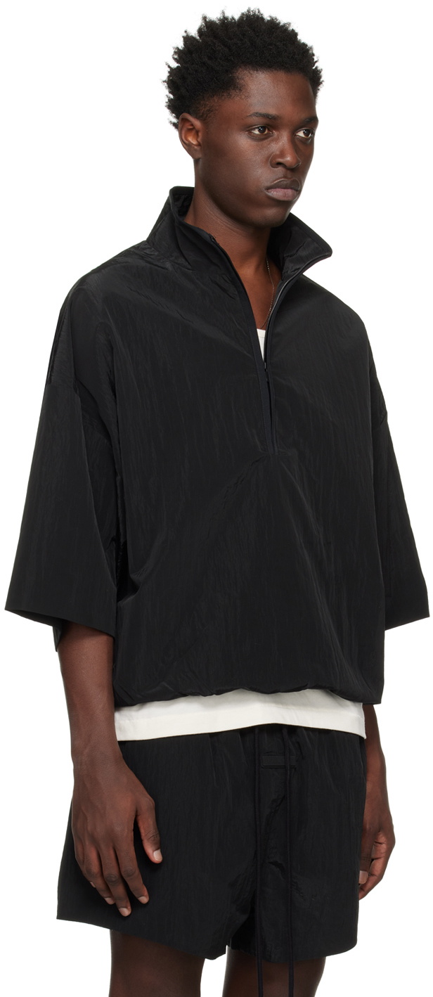 Fear of God ESSENTIALS Black Half-Zip Jacket Fear Of God Essentials