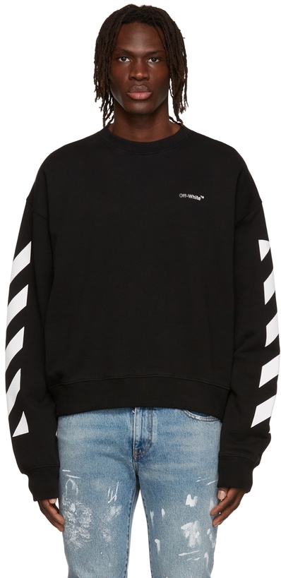 Photo: Off-White Black Diagonal Helvetica Sweatshirt