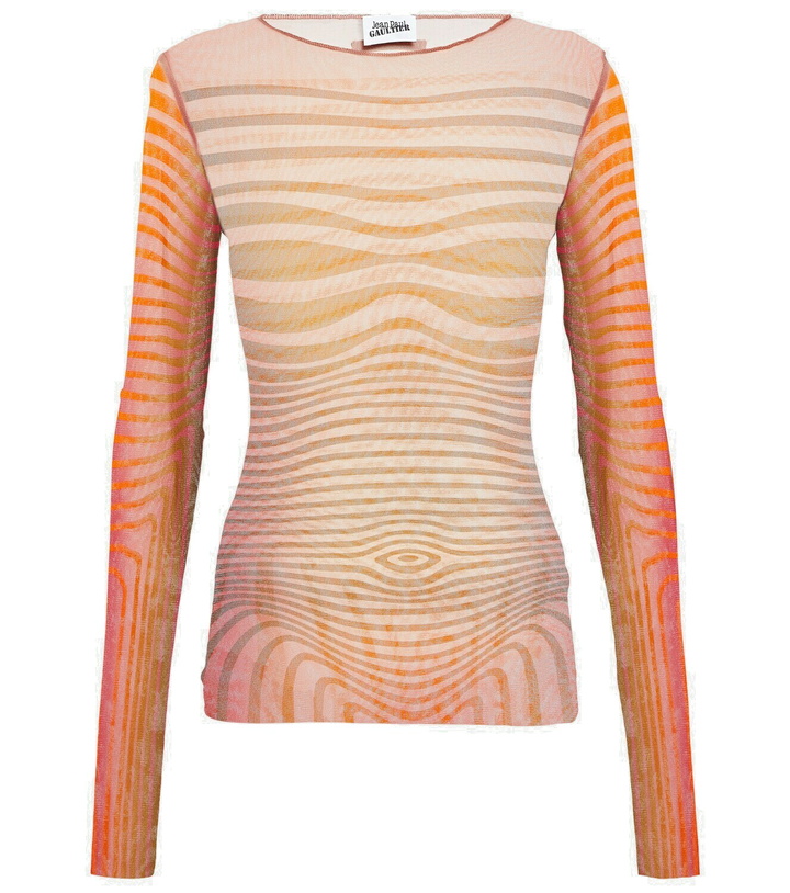Photo: Jean Paul Gaultier Morphing Stripes mesh top