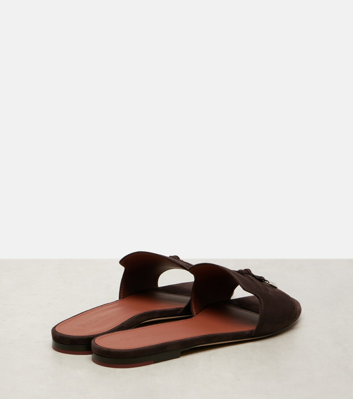 Loro Piana Summer Charms suede slides