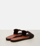 Loro Piana Summer Charms suede slides