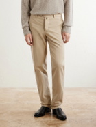 Kiton - Straight-Leg Lyocell-Blend Trousers - Neutrals