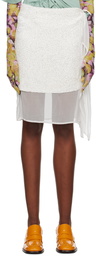 Dries Van Noten White Sequinned Miniskirt