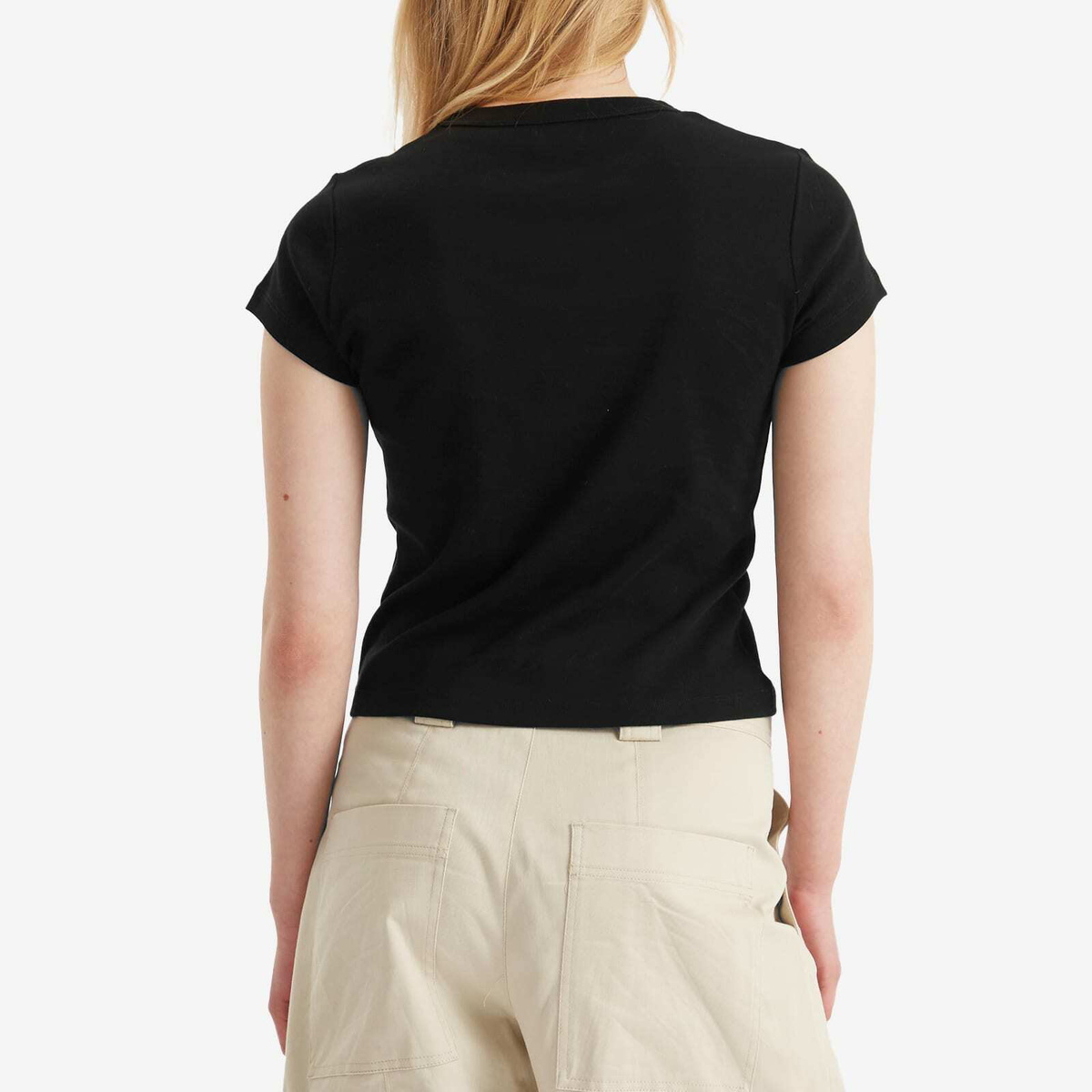 ST. Agni Women's Organic Cotton Baby T-Shirt in Jet Black