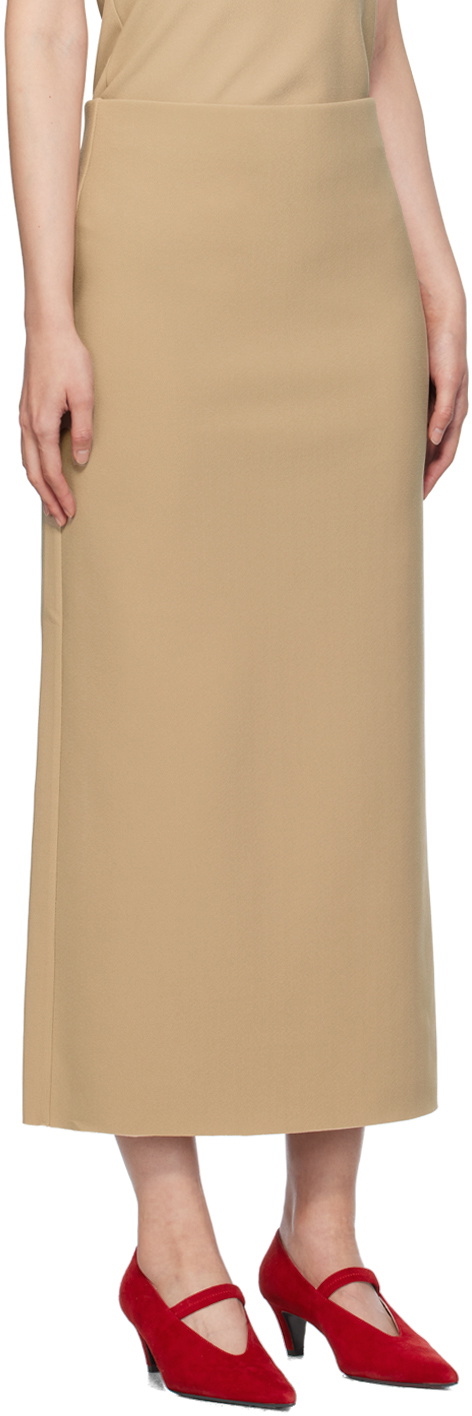 Birrot SSENSE Exclusive Taupe H Maxi Skirt
