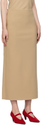 Birrot SSENSE Exclusive Taupe H Maxi Skirt